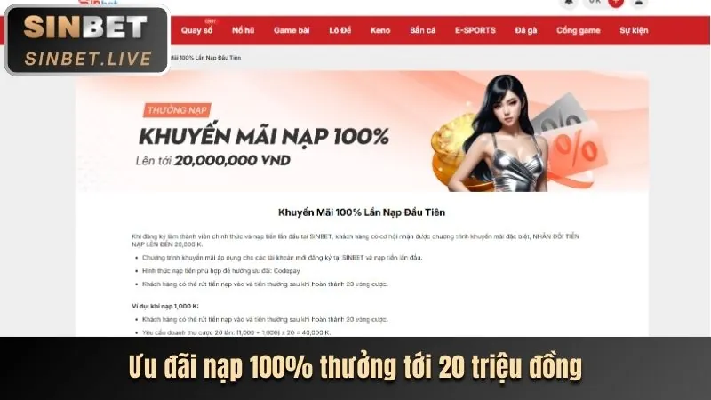 Ưu đãi nạp tiền lần đầu Jun88